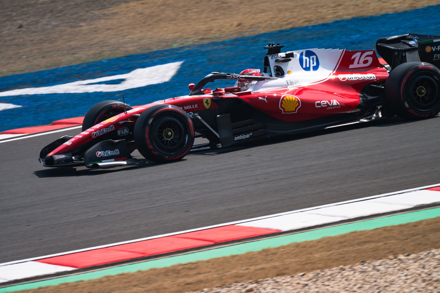 Ferrari Formula 1 car on the circuit in Shanghai