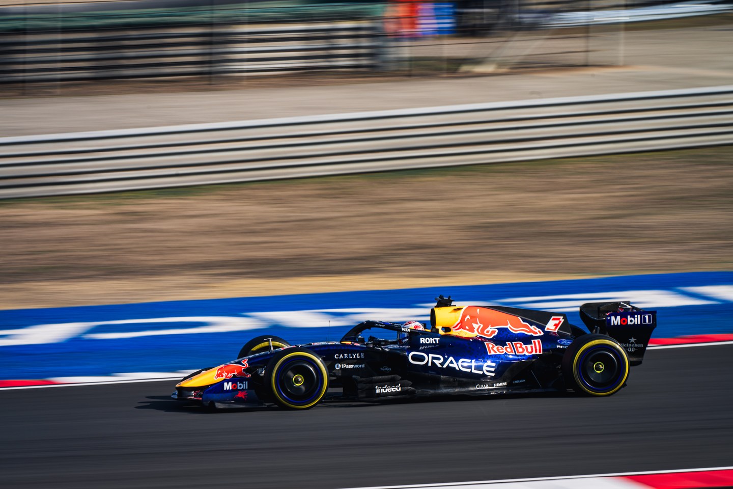 Red Bull Racing Formula 1 car on the circuit in Shanghai