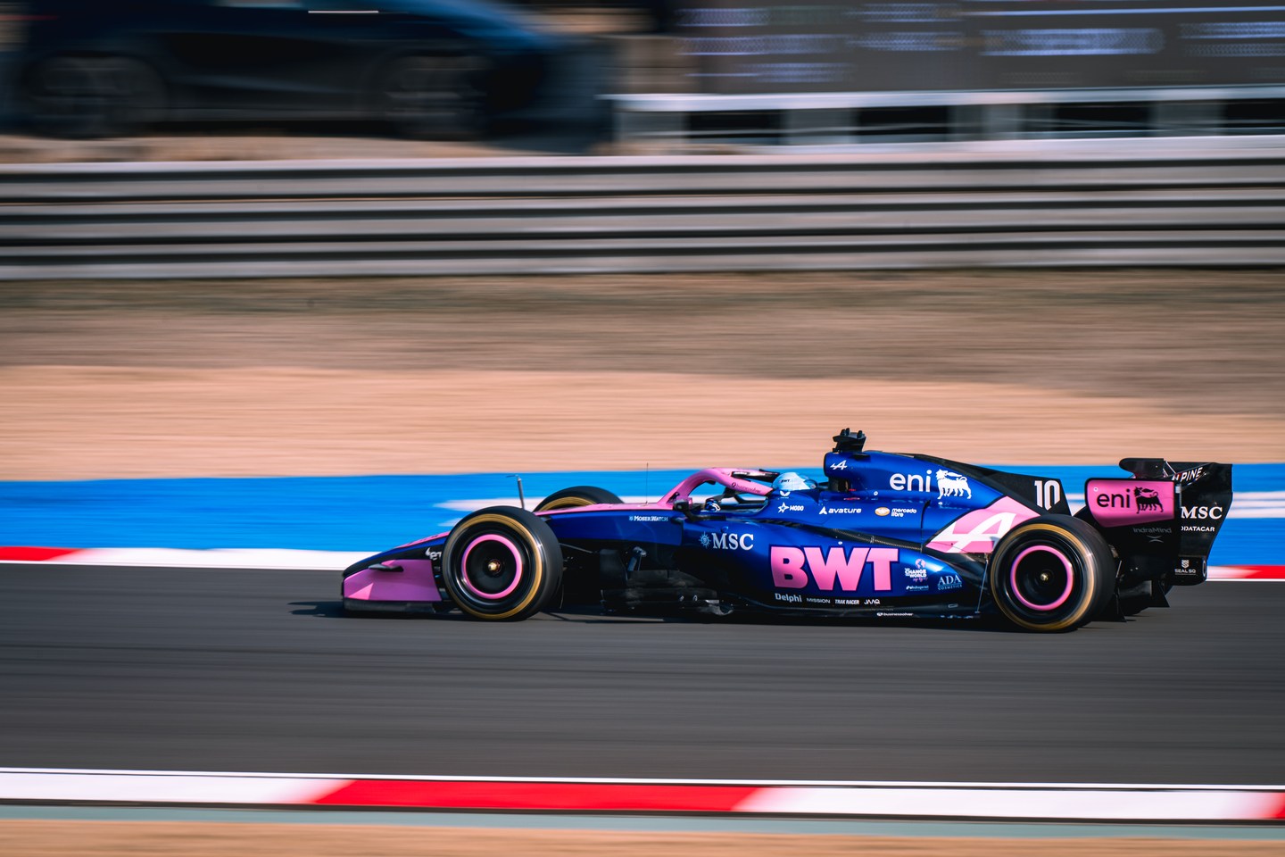 Alpine Formula 1 car on the circuit in Shanghai