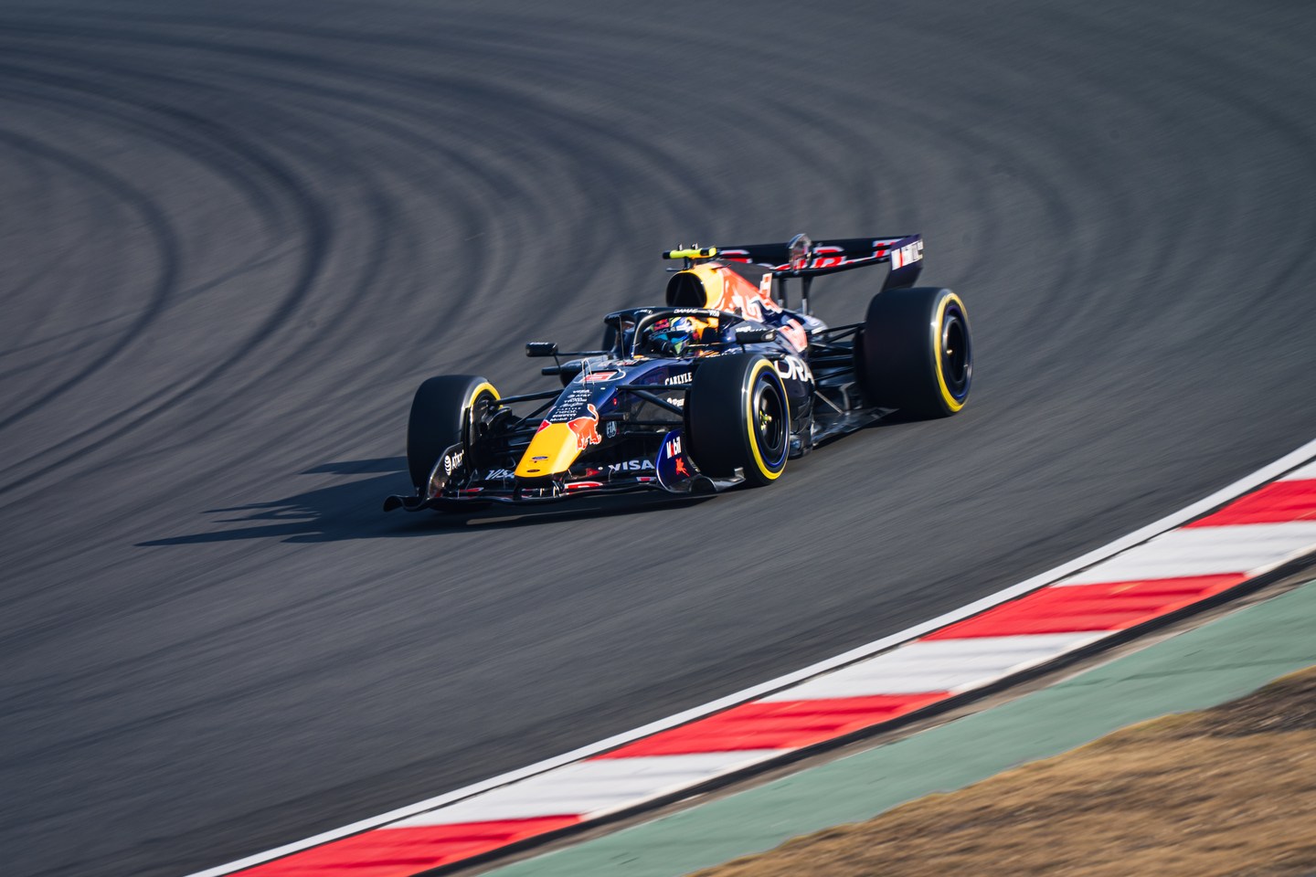 Red Bull Racing Formula 1 car on the circuit in Shanghai
