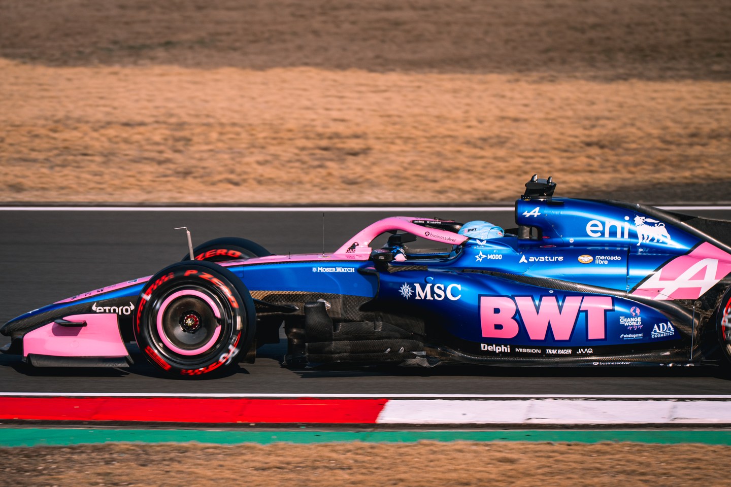 Alpine Formula 1 car on the circuit in Shanghai
