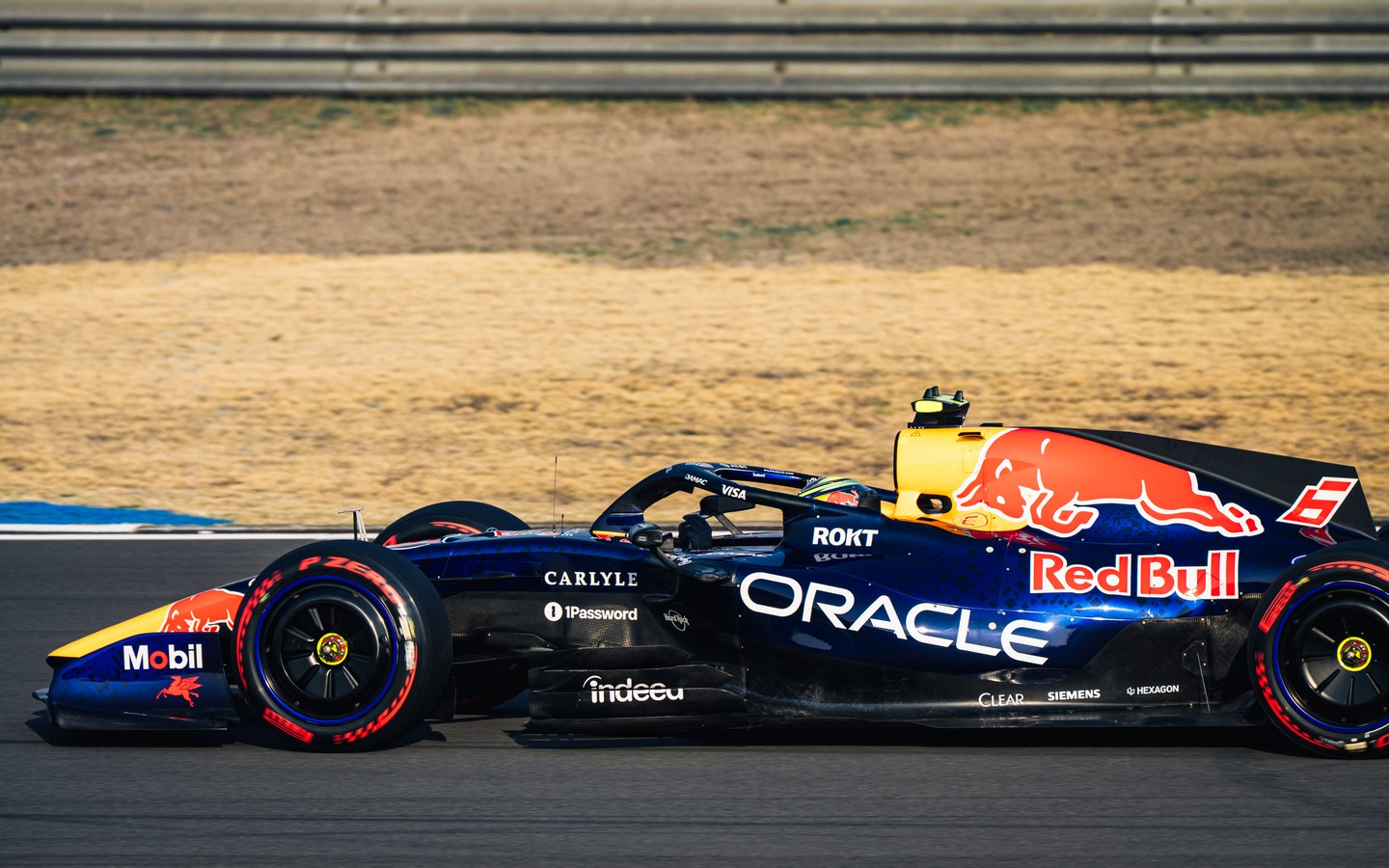 Red Bull Racing Formula 1 car on the circuit in Shanghai